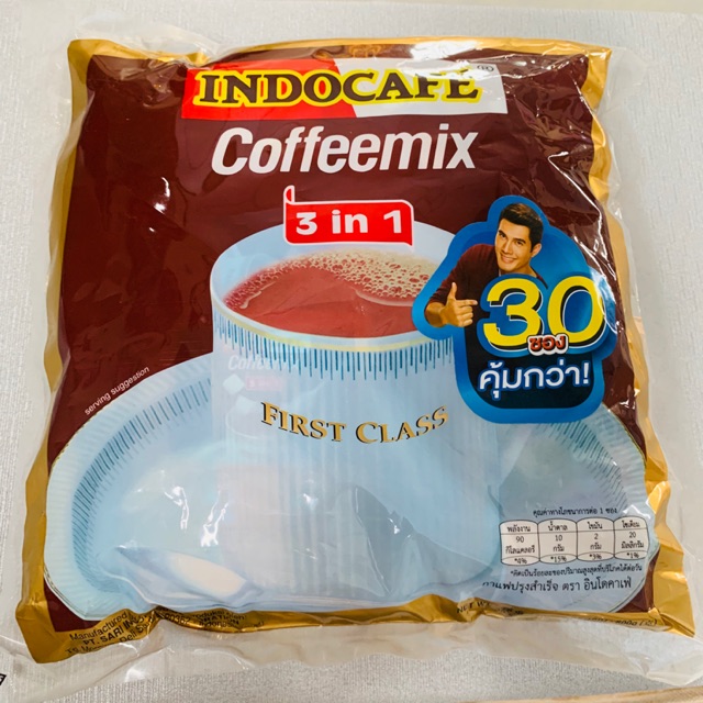 Indocafe coffeemix 3in1 กาแฟอินโดคาเฟ่ Mixed coffee 1ห่อ30ซองสุดคุ้ม