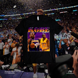 คอลูกเรือเสื้อยืดคอกลมเสื้อยืด Homage - KOBE BRYANTผ้าฝ้ายแท้