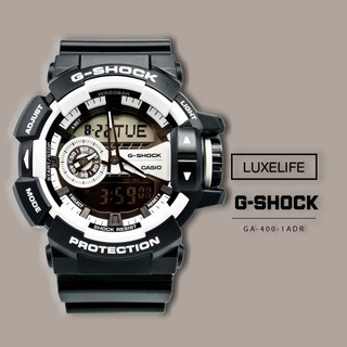 นาฬิกาข้อมือ Casio รุ่น GA-400-1ADR G-Shock นาฬิกาข้อมือผู้ชาย สีดำ/สีขาว สายเรซิ่น