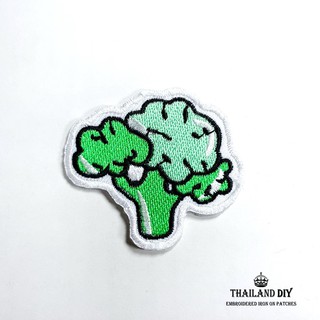 [ พร้อมส่ง ] ตัวรีดติดเสื้อ น่ารัก ลายการ์ตูน บล็อกโคลี่ บรอกโคลี ผัก Broccoli Patch งานปัก DIY ตัวรีด อาร์ม ติดเสื้อผ้า