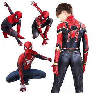 ชุดจั๊มสูทคอสเพลย์ Spider-Man Homecoming Iron Spiderman Superhero สําหรับเด็ก ผู้ใหญ่