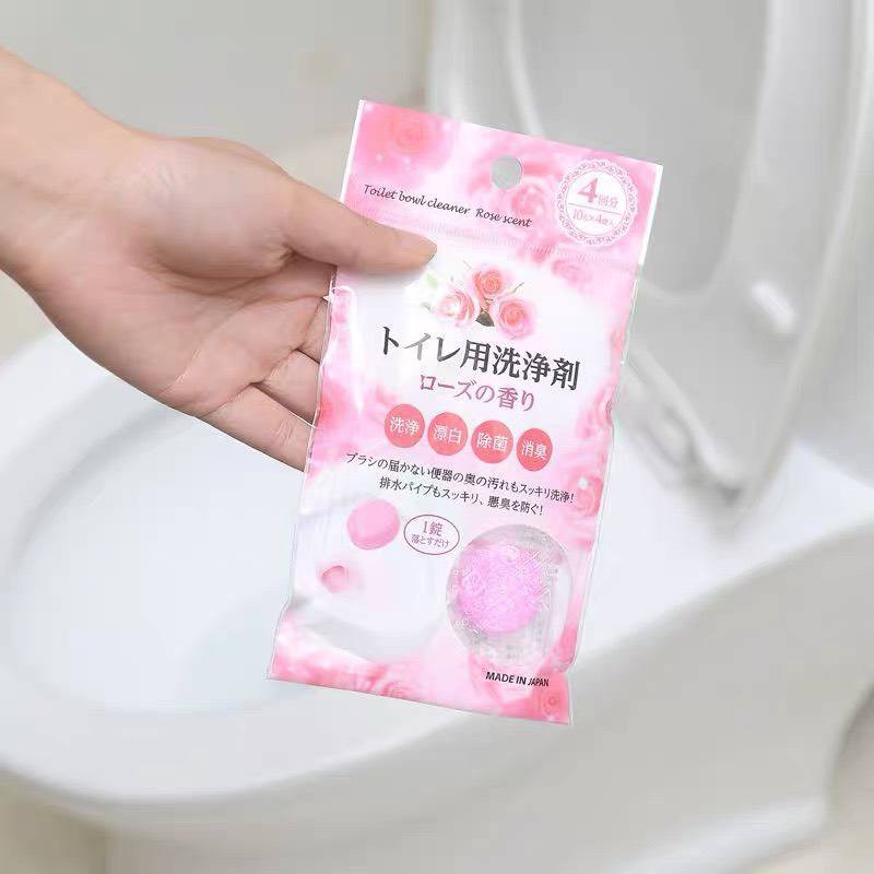 ก้อนฟู่ ระเบิดชักโครก กลิ่นกุหลาบ และ กลิ่นส้ม จำนวน 4 เม็ด  นำเข้าจากญี่ปุ่น🇯🇵 - รูปที่ 4