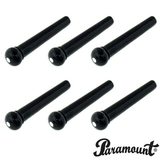 Paramount BP001 (Black) หมุดกีตาร์ หมุดกีตาร์โปร่ง 6 ตัว แบบมีจุดแต้ม (Bridge Pin with Dots Acoustic Guitars/Pack of 6)