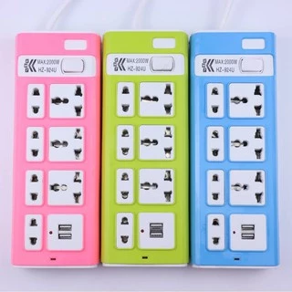 รับประกัน2ปี ปลั๊กไฟ 3ช่องUSB 3เมตร/5เมตร มีสวิตซ์เปิดปิด (สุ่มสี)