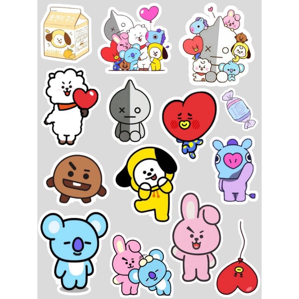 สติ๊กเกอร์ Kpop BT two one 21 ไม่ตัด