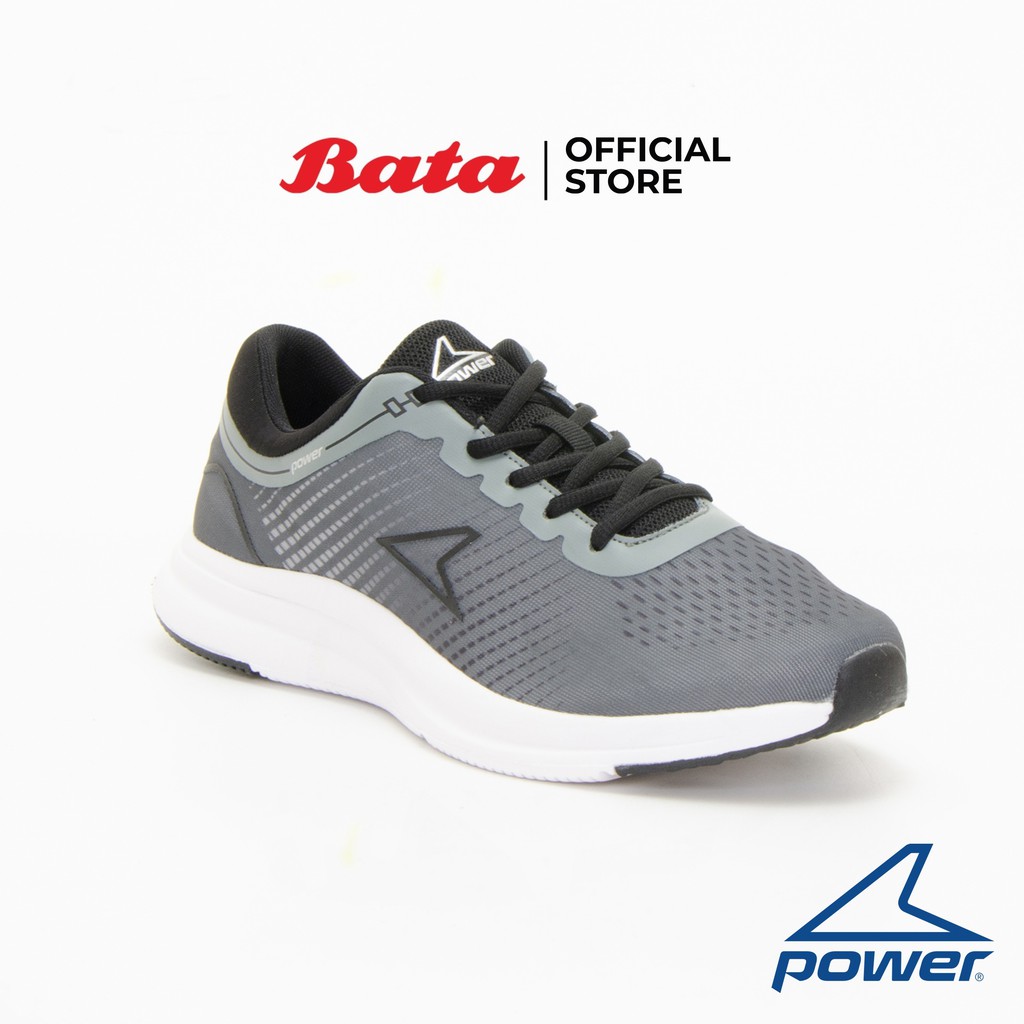 Bata Power Men's Sport Ortholite Running Shoes รองเท้าผ้าสำหรับวิ่งของผู้ชาย รุ่น Harrow Myrun 37 สีเทาเข้ม 8186215