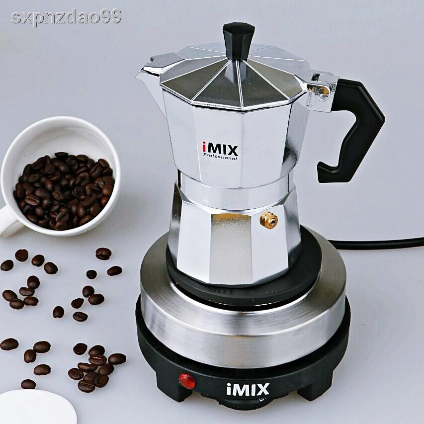 100 % จัดส่งรุ่นล่าสุดของปี 2021 รับประกัน ◊▲ชุดเตา iMix ต้มกาแฟ เตามินิ 500w + กาต้มน้ำ มอคค่าพอท Moka pot