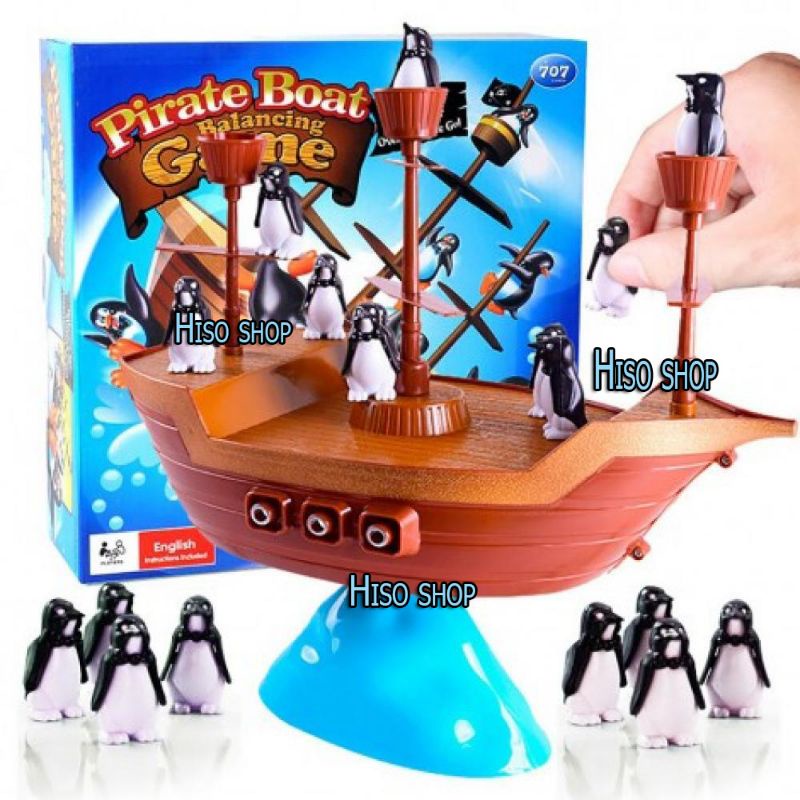 เพนกวินตกเรือ Pirate Boat Balancing Game Board Game Pirate Boat Balancing Game Board Game คละแบบ,คละ