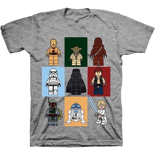 เสื้อยืดคอกลม100%cotton เสื้อยืดผู้ชาย STAR WARS Lego Little &amp; Big Boys Character T Shirt men เสื้อ ยืด ผู้ชาย คอกลม โอเ