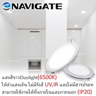 โคมไฟฝังฝ้าLED แบบฝังทรงกลม ดาวไลท์ แสงสีขาว ขนาด 4นิ้ว 9 วัตต์ NT-PL4009RA