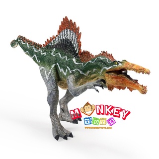 Monkey Toys - โมเดลไดโนเสาร์ Spinosaurus เขียวส้ม ขนาด 37.00 CM (จากหาดใหญ่)