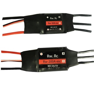 Rw.rc ตัวควบคุมความเร็ว ESC ไร้แปรงถ่าน 2-6S 30A 50A 70A 125A 200A ESC 5V 2A 5V 5A UBEC สําหรับเรือบังคับ