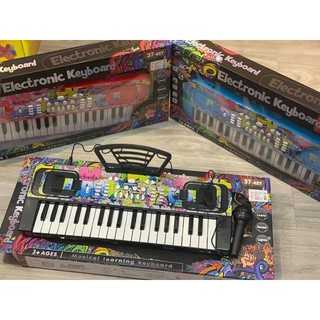 Electronic Keyboard 37 คีย์ เปียโน มาพร้อมไมค์   เปียโนดนตรีชุดนี้สุดคุ้ม