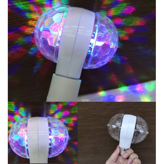 LED MAGIC BALL LIGHT  โคมไฟเปลี่ยนสี หมุนรอบตัวไฟสีรุ้ง ขั้วE27 เหมาะสำหรับงานเทศกาล ประดับห้อง เพื่