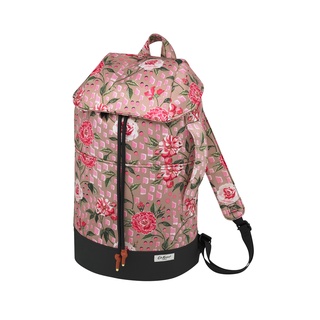 Cath Kidston Recycled Satin Duffle Backpack Tea Rose Camel