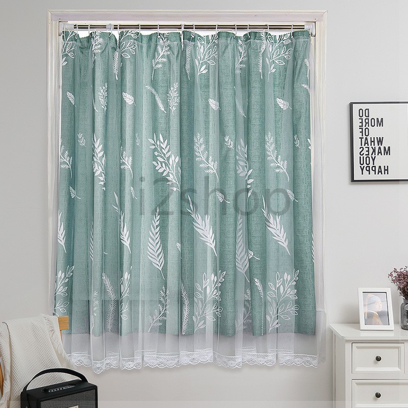 แนะนำ ผ้าม่าน ผ้าม่านหน้าต่าง 2 ชั้น ผ้าม่านโปร่งแสง บังแดด (แถมตะขอตัวC + เชือก) พร้อมส่ง ราคาพิเศษ มีเก็บเงินปลายทาง