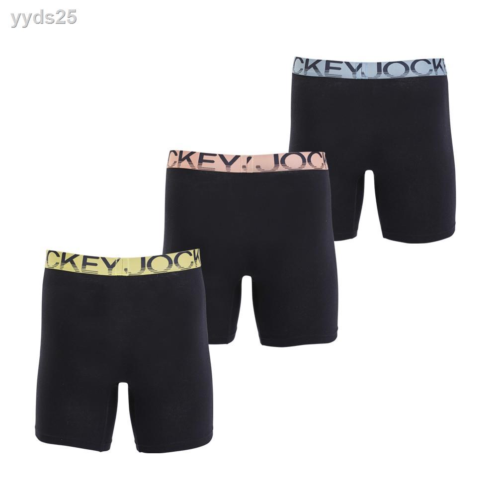 ✹▩♧JOCKEY Underwear กางเกงในชาย COTTON STRETCH รุ่น KU 1730 1766 ทรง Boxer trunk (แพ็ค3ชิ้น)