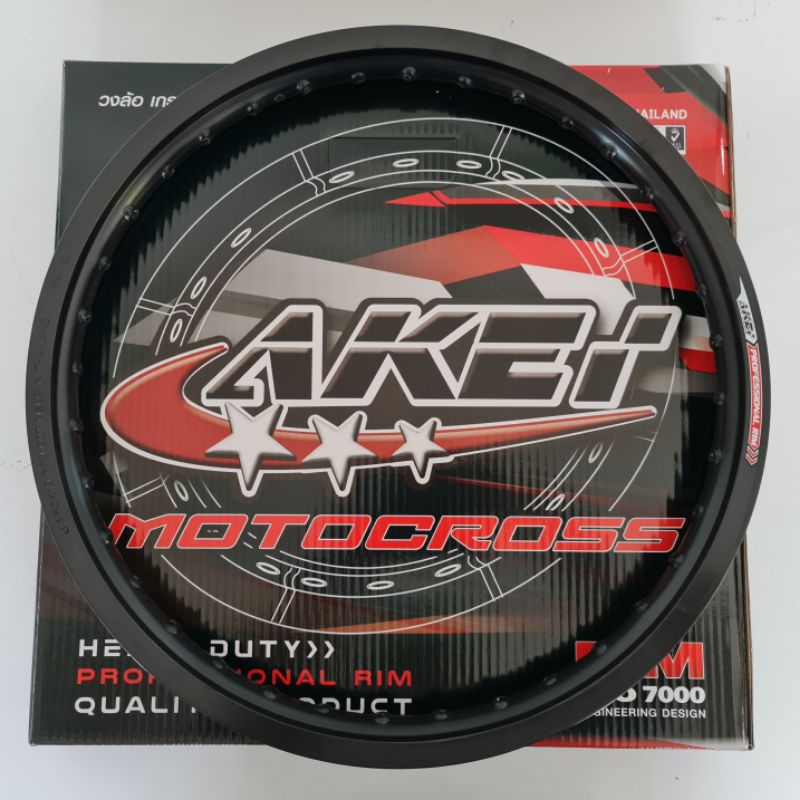 วงล้อ AKEI MOTOCROSS 1.40×19,1.40×16,1.60×16,1.60×19,1.60×17,1.85×16,1.85×17,2.15×17,1.60×18,1.85×18,1.60×21 36รู