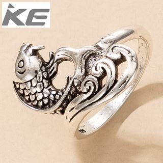 Vintage jewelry Exaggerated animal snake-shaped goldfish ring for men and women Braided open s