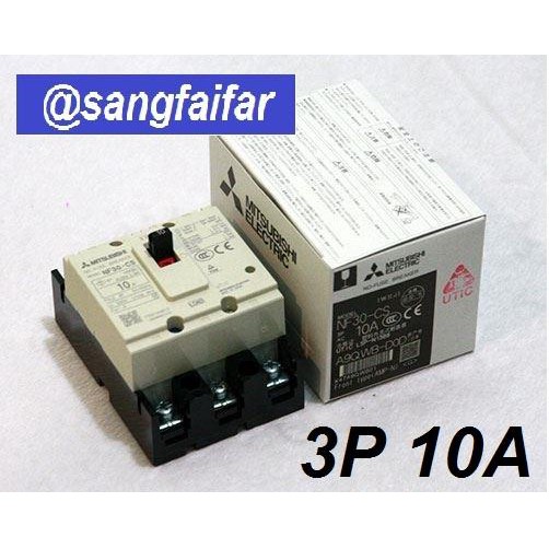 MITSUBISHI MCCB เบรคเกอร์ มิตซู No Fuse Breaker NF32-SV 3P 10A 20A 32A (รุ่น NF30-CS มีแค่10A) ของแท้มีแสตมป์ที่ตัวกล่อง