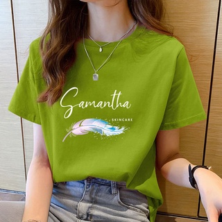 🚚 พร้อมส่ง 🚚 เสื้อยืดแขนสั้น เสื้อยืดแขนสั้นพิมพ์ลายลำลอง เสื้อยืดคอกลม เสื้อยืดผู้หญิง เดรสผู้หญิง เสื้อยืดผู้หญิง #W35