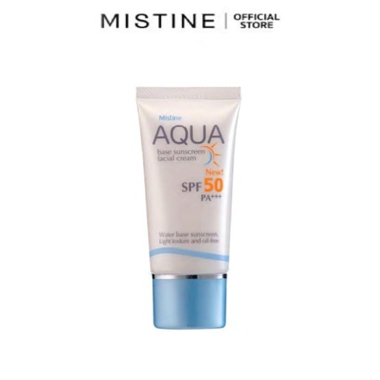 [พร้อมส่ง] Mistine AQUA Base Sunscreen Facial Cream SPF 50 PA+++