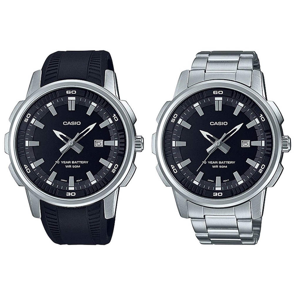 Casio Standard นาฬิกาข้อมือผู้ชาย รุ่น MTP-E195,MTP-E195D (MTP-E195-1,MTP-E195-1A,MTP-E195D-1,MTP-E195D-1A)