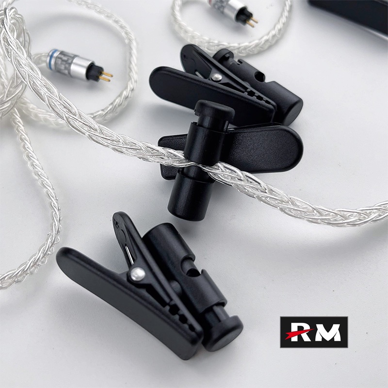คลิปหนีบสายหูฟัง ขนาดใหญ่ 360 องศา สําหรับ Sennheiser ie800 IE800S 5 ชิ้น°คลิปหนีบสายหูฟัง ทรงกลม หมุนได้ สําหรับอัพเกรดสายหูฟัง 2-4 มม. 8 เส้น