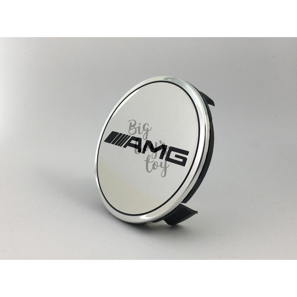 ฝาครอบดุมล้อ AMG ลายโลโก้ สีเงิน