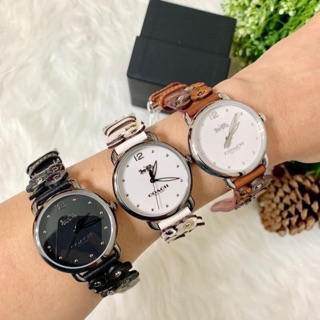 นาฬิกา Coach Delancey Leather Analog Quartz Womens Watch ของแท้