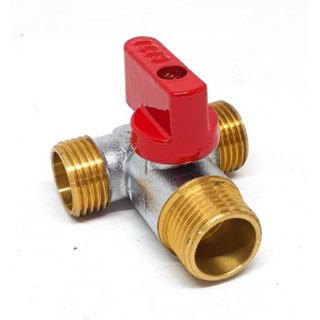 มินิบอลวาล์ว 3 ทาง (ผผผ.) 1/2 นิ้ว (4หุน) Mini Ball Valve (MMM)544 1/2“