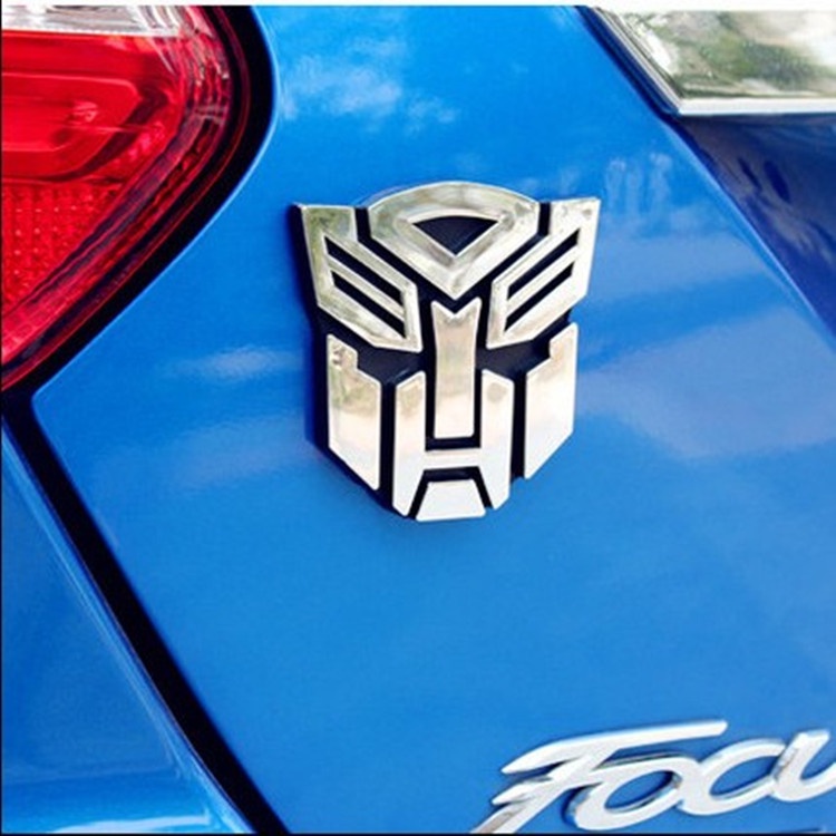 3d โลหะ Autobot สติกเกอร์ Transformers Badge อุปกรณ์ตกแต่งสําหรับ BMW Toyota จัดแต่งทรงผมรถอุปกรณ์เสริม