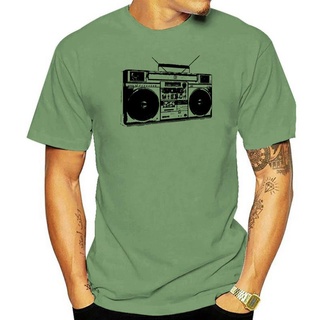 เสื้อยืด ผ้าฝ้าย พิมพ์ลาย Boom Box Times ยุค 80s สไตล์คลาสสิก สําหรับผู้ชาย มีสีดํา สีขาวสามารถปรับแต่งได้