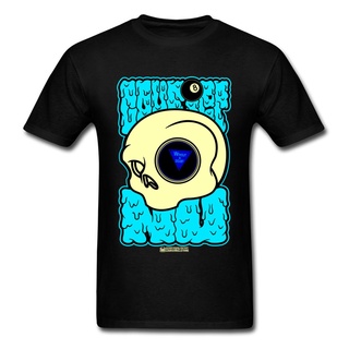 [S-5XL]เสื้อยืด พิมพ์ลายหัวกะโหลก Magic 8-Skull 90s สีดํา สําหรับผู้ชาย