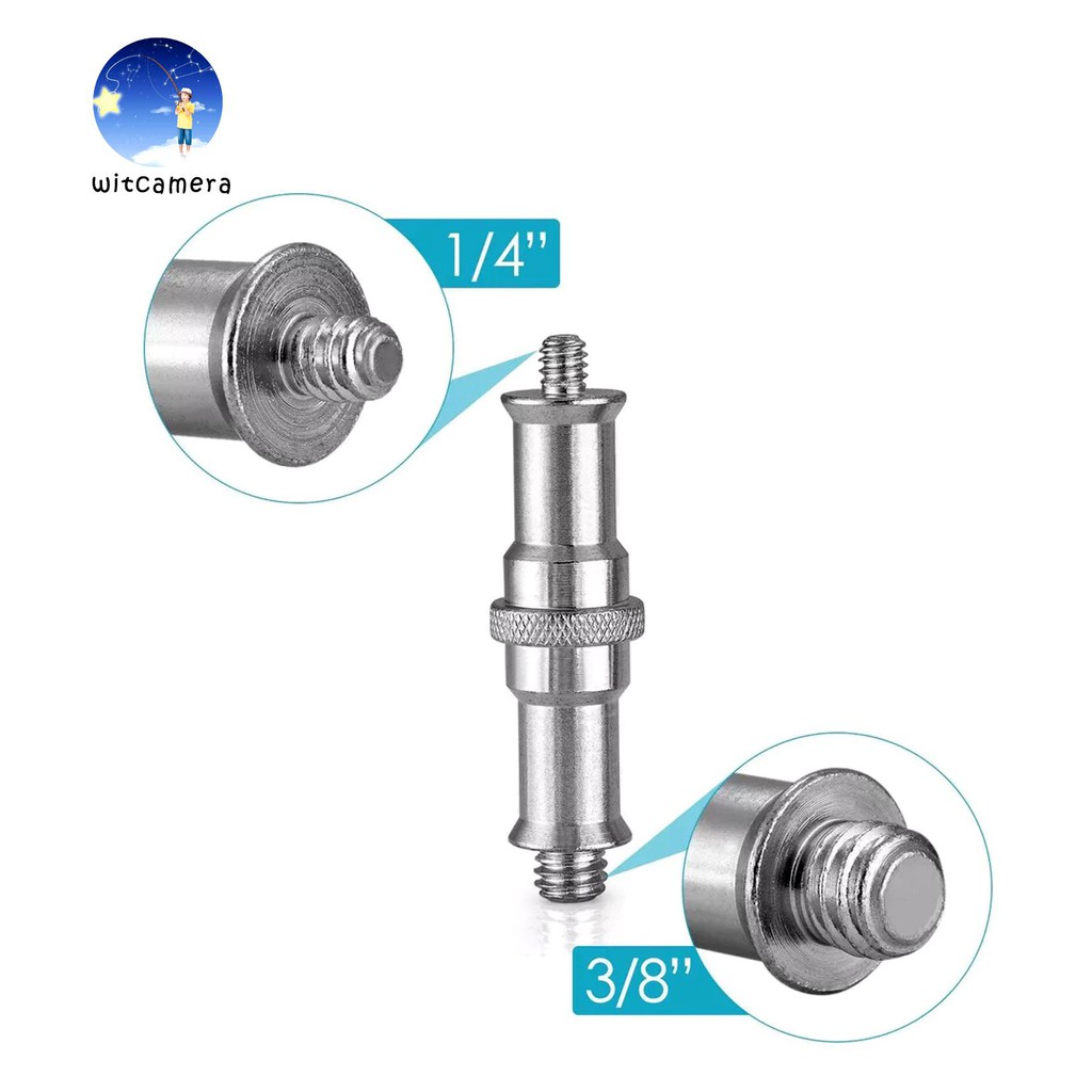 ใหม่เหล็ก Solid Adapter สกรู 1/4 ถึง 3/8 สำหรับขาตั้งกล้องขาตั้งแฟลช Light Stand New Iron Solid Adapter Screw 1/4 to 3/8 - รูปที่ 4