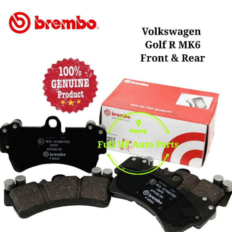 ผ้าเบรคหน้าหลัง Brembo - Volkswagen Golf R MK6