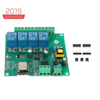 บอร์ดทดลอง รีเลย์พาวเวอร์ซัพพลาย ไร้สาย Esp8266 Wifi 4 ช่อง Esp-12F Wifi สําหรับ Arduino Ac Dc 5V 8-80V