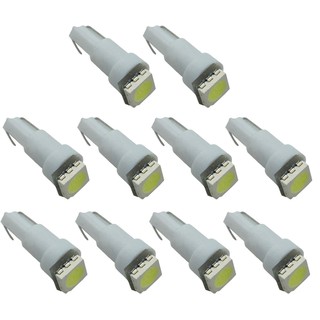 หลอดไฟ T 5 5050 1smd LED Super Bright 10 ชิ้นสำหรับรถยนต์