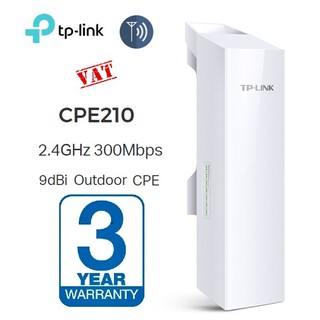 TP-LINK ACCESS POINT (แอคเซสพอยต์) 2.4GHz 300Mbps 9dBi Outdoor CPE (CPE210) รับประกัน 3 ปี