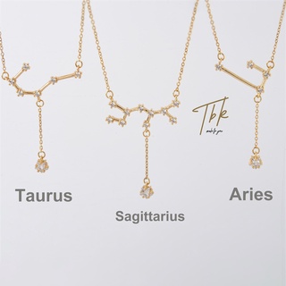 Tbk สร้อยคอทองคํา 18K จี้กลุ่มดาว 800N กันแพ้ สําหรับผู้หญิง