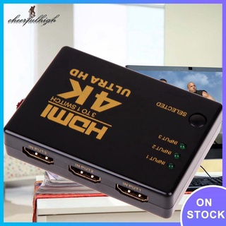 joy professional 4kx 2k 3 in 1 out hdmi switch hub อะแดปเตอร์แยกสายเคเบิ้ลวิดีโอทีวี ultra hd สําหรับ hdtv pc