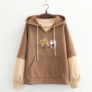 เสื้อกันหนาว มีฮู้ด ลายแพนด้า COMBI CS BO FLEECE เหมาะกับของขวัญ สไตล์เกาหลี สําหรับผู้หญิง