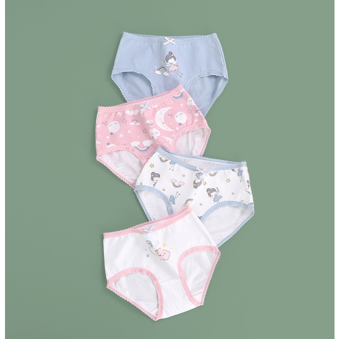 รุ่นใหม่!!กางเกงในเด็กหญิง SET 4 ตัว เกรดพรีเมี่ยม เนื้อผ้านิ่มากกกใสสบาย รับประกันคุณภาพมีพร้อมส่ง - รูปที่ 5