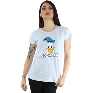 ดิสนีย์เสือยืดผู้ชาย เสื้อบอดี้โ Disney Womens Donald Duck Face T-Shirt Disney Team