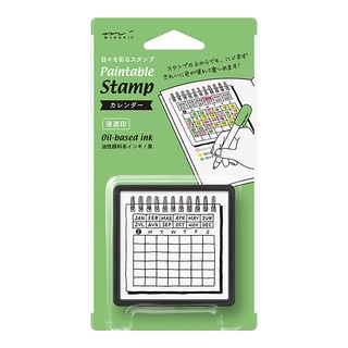 MIDORI Paintable stamp Pre-inked Calendar (D35399006) / ตัวป…