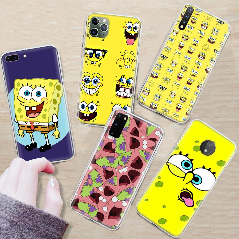 168RR SpongeBob ฟองน้ําบ๊อบสําหรับ Realme 10 Pro 9 Plus C30S C35 C55 ฝาครอบ