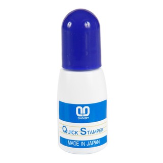 หมึกเติมตรายางหมึกในตัว 10 ซีซี. สีน้ำเงิน ซันบี้/Self-inking rubber stamp ink 10 cc. Blue Sunby