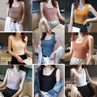 KiKi-shop ⭐สินค้าใหม่❤️พร้อมส่ง🍍เสื้อกล้าม ไหมพรม🍓 203 *