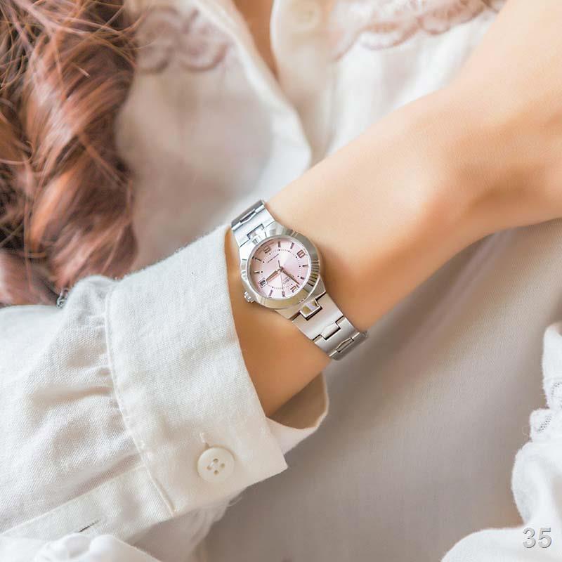 นาฬิกา Casio Sakura เพศหญิง Casio Simple Fashion Retro สายเหล็กนาฬิกาควอทซ์กันน้ำ  Ltp-1241D - 3Mqngpc5V2 - Thaipick