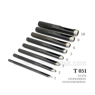 T051 เจาะรูกลม ขนาด 12 มิล - 25 มิล แท่งตอก ตู๊ดตู่เจาะรูกลม **ราคาต่อแท่ง** ราคาแต่ละขนาดไม่เท่ากัน